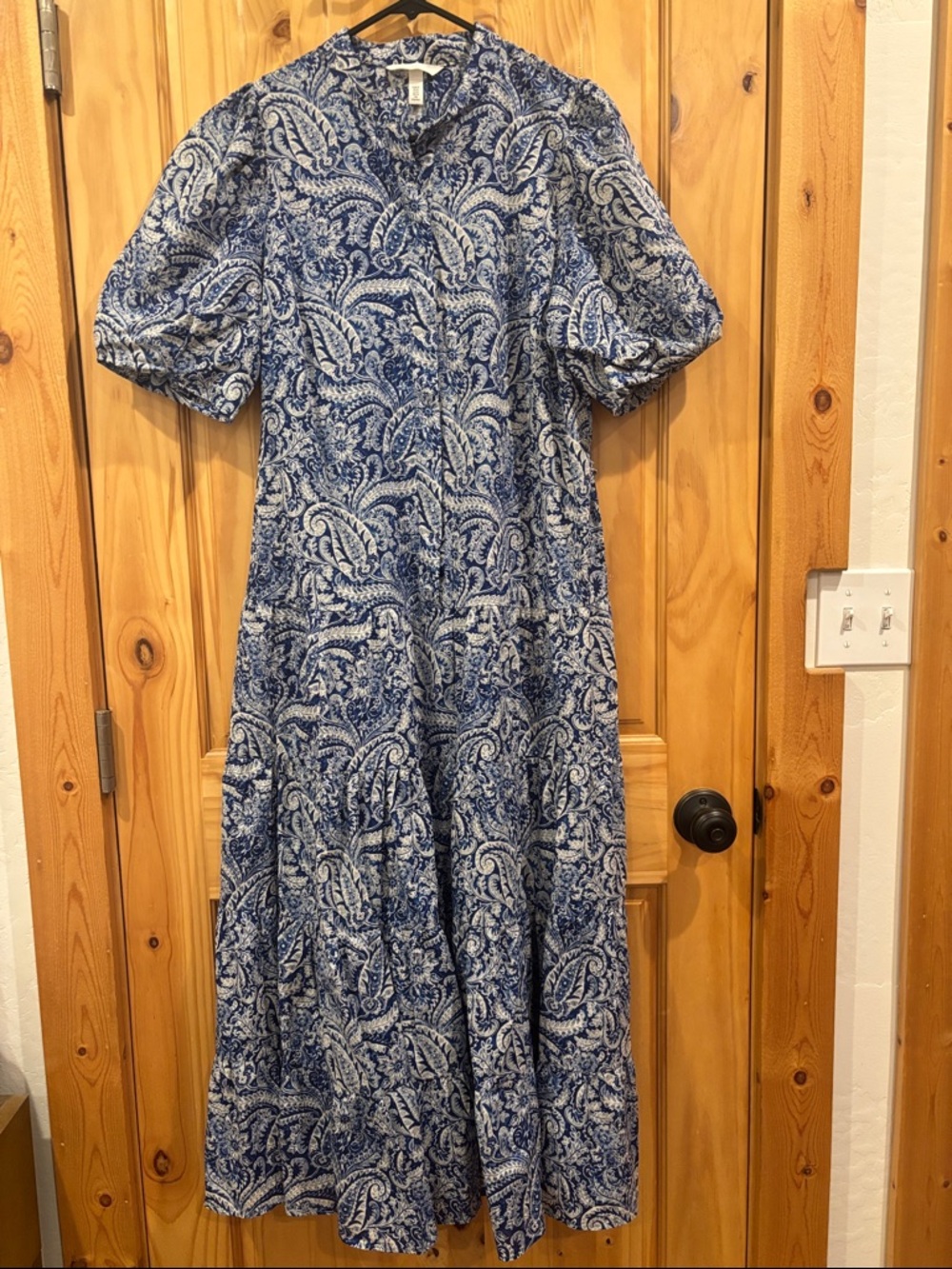 H&M Blue Paisley Maxi Dress
